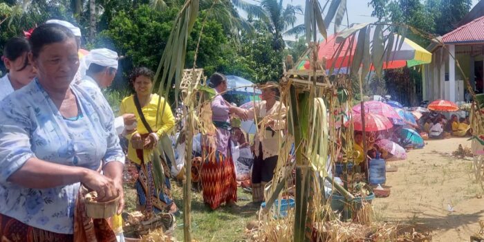 Umat Hindu di Bongo 4 Upacara Tawur Agung Kesanga Jelang Nyepi