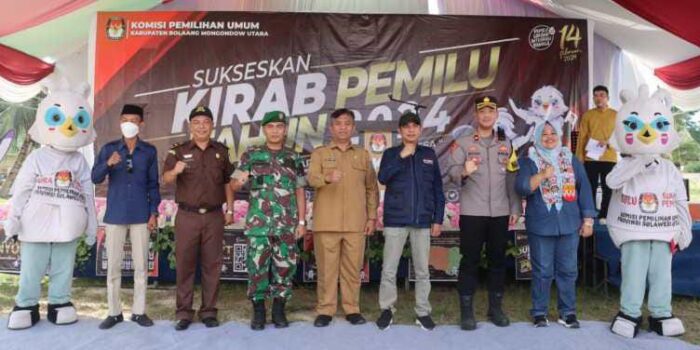 KPU Bolmut Terima Bendera Kirab Pemilu 2024