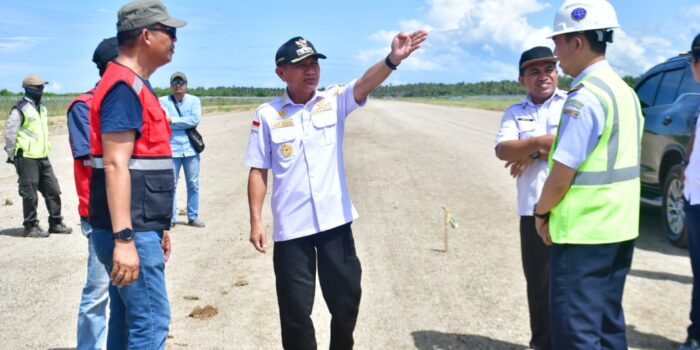 Bupati Saipul Tinjau Progres Pengerjaan Bandara Pohuwato
