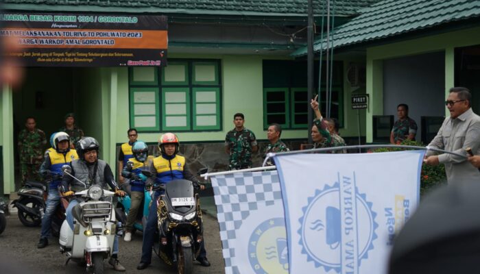 Marten Taha Lepas Warga Warkop Amal yang Touring ke Pohuwato