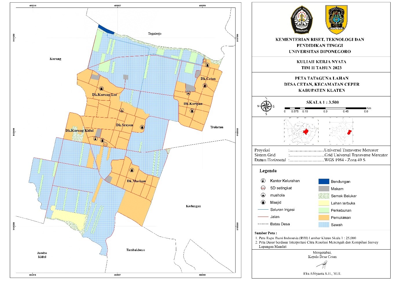 Peta Lahan Desa Cetan