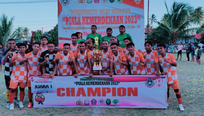 H3 FC Juarai Turnamen Sepak Bola Piala Kemerdekaan Polres Pohuwato