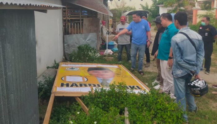 Ketua DPRD Kota Gorontalo Mengamuk saat Balihonya Ditertibkan Bawaslu