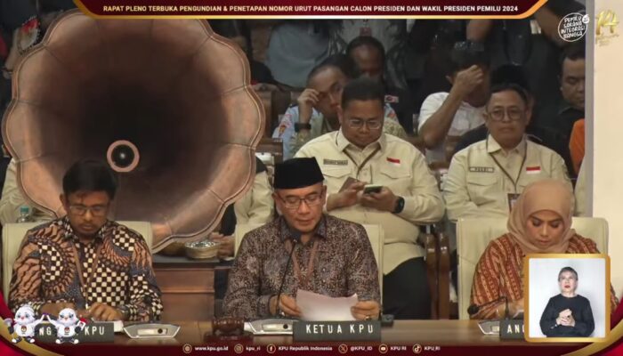 Sah! KPU Umumkan Nomor Urut Pasangan Capres – Cawapres
