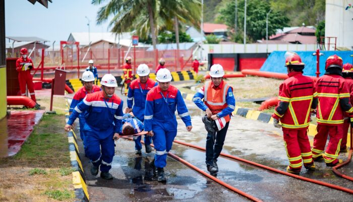 Pertamina Gelar Simulasi Tangani Kebakaran Fuel Terminal Gorontalo