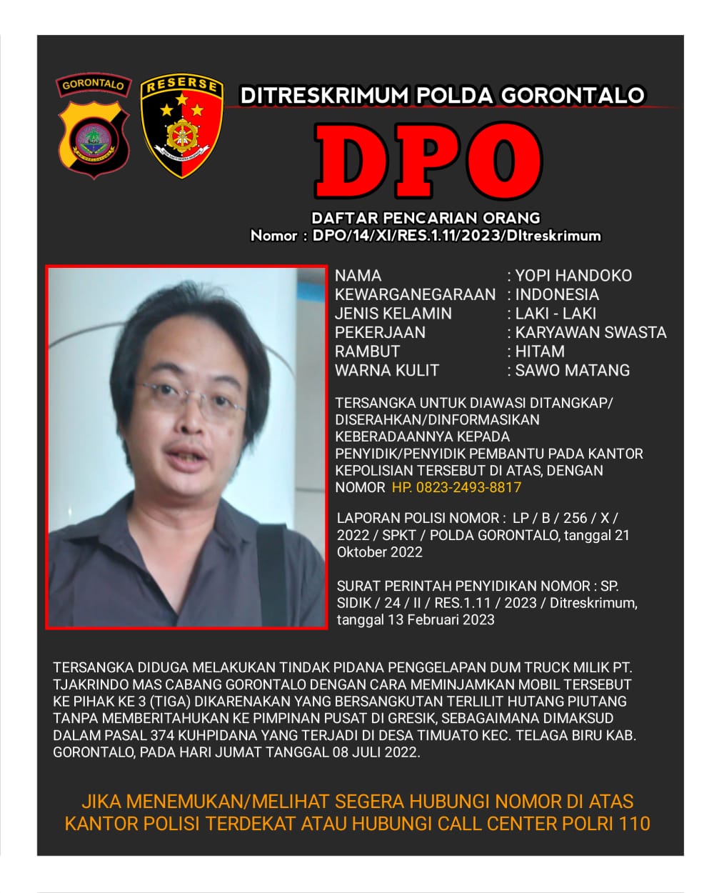 Penggelapan Gorontalo