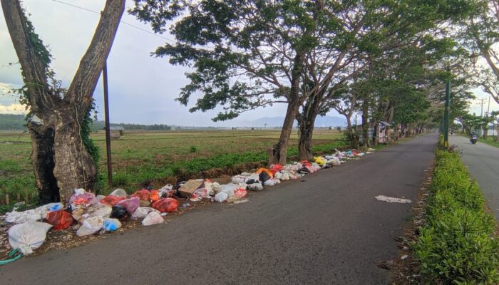 Lagi! Tumpukan Sampah Berserakan di Pinggiran Jalan Komplek Kejaksaan