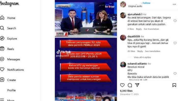 Cek Fakta: KPU Manipulasi 52 Juta Pemilih dalam Pemilu 2024?