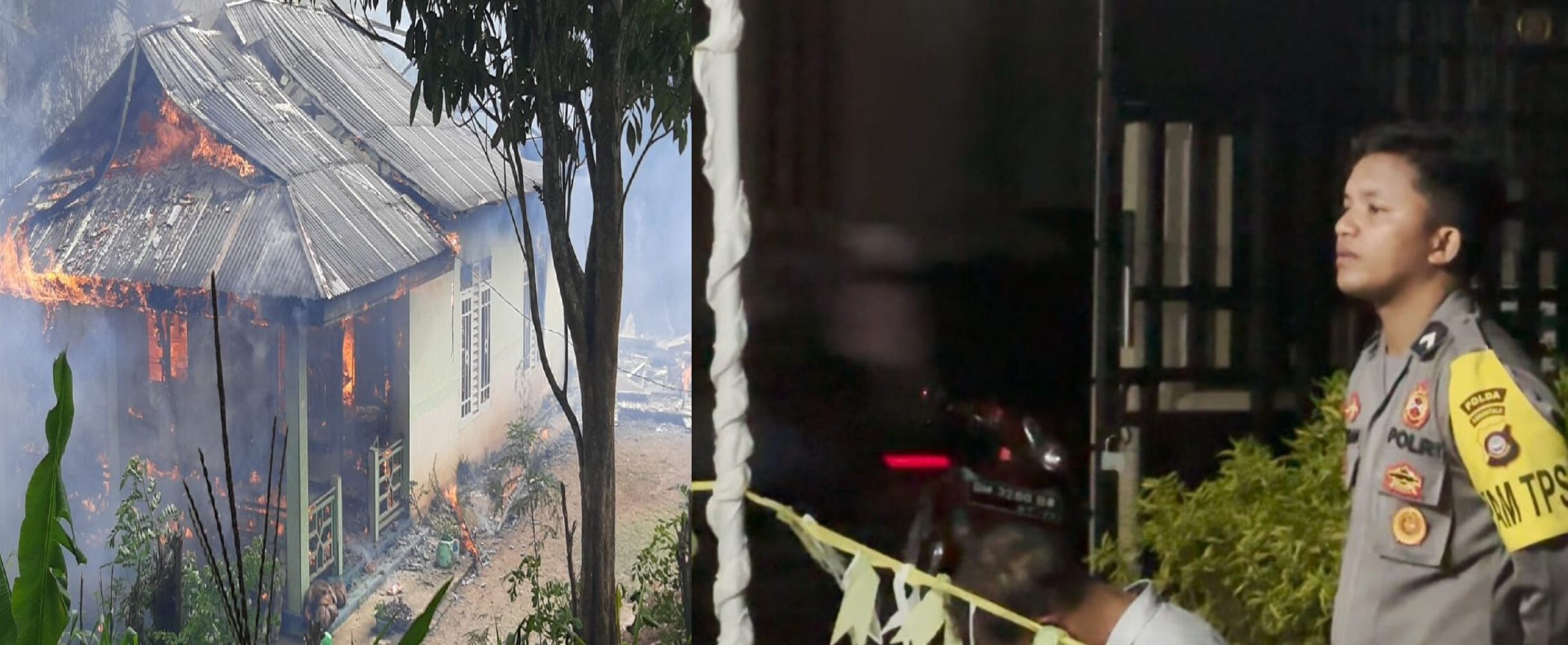 Rumah Polisi Terbakar