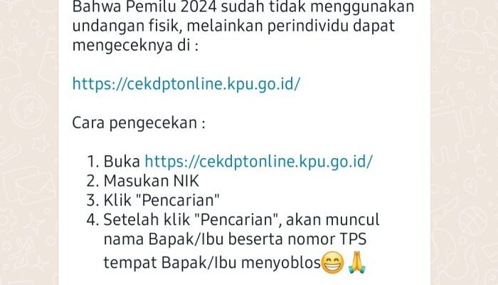 Undangan Pencoblosan dalam Pemilu Tak ada Lagi? Begini Faktanya