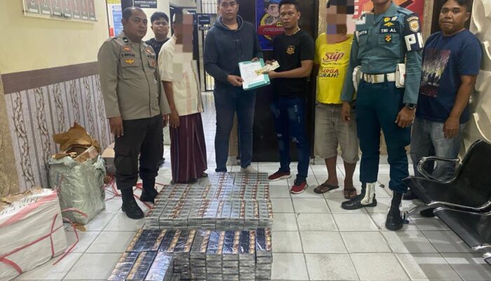 Penyelundupan Ribuan Bungkus Rokok Ilegal Digagalkan Polsek Kawasan Pelabuhan Gorontalo