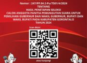 KPU Kabupaten Gorontalo Umumkan 615 Anggota PPS Terpilih