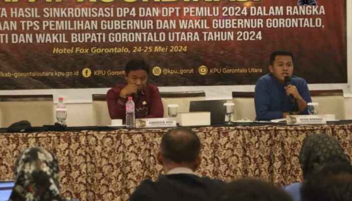 KPU Gorut Gelar Rakor pencermatan hasil Sinkronisasi DP4 dan DPT Pemilu