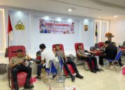 Polresta Gorontalo Kota Gelar Donor Darah Jelang Hut Bhayangkara Ke – 78