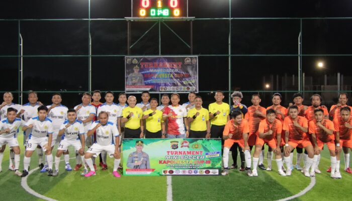 Jelang HUT Bhayangkara Ke-78, Polresta Gotontalo Kota Gelar Turnamen Mini Soccer 