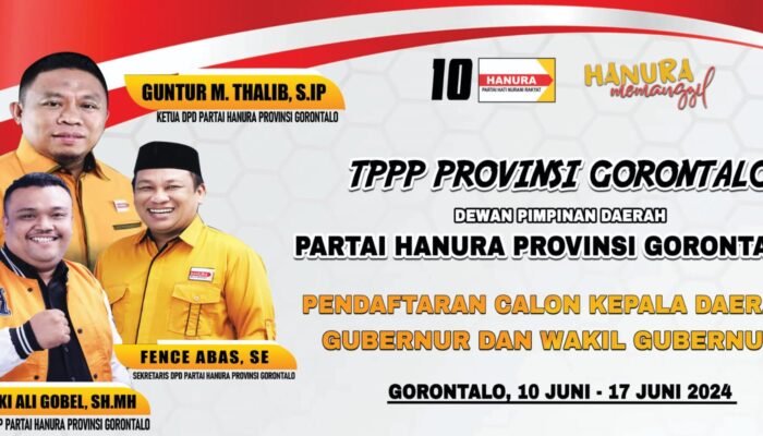 Hanura Buka Pendaftaran Cagub-Cawagub Gorontalo