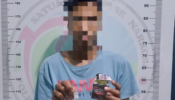 Pria Bawa Sabu Dibekuk Satnarkoba Polresta Gorontalo Kota