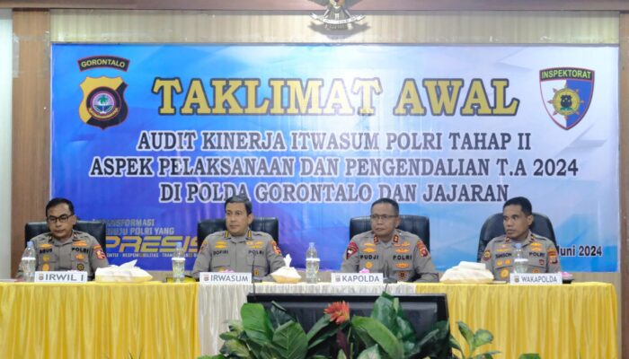 Irwasum Polri Lakukan Audit Kinerja Polda Gorontalo