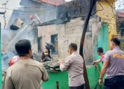 Polsek Dungingi Olah TKP Kebakaran Rumah di Kelurahan Huangobotu