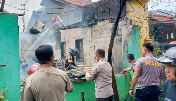 Polsek Dungingi Olah TKP Kebakaran Rumah di Kelurahan Huangobotu