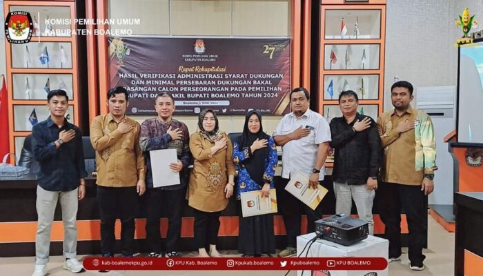 KPU Boalemo Umumkan 2 Bapaslon Perseorangan Belum Memenuhi Syarat Dukungan