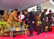 Bupati Saipul Hadiri Upacara HUT Bhayangkara ke-78 Polres Pohuwato