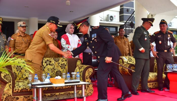 Bupati Saipul Hadiri Upacara HUT Bhayangkara ke-78 Polres Pohuwato