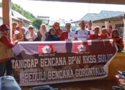 Andi Ilham Dampingi BPW KKSS Sulawesi Utara dan Gorontalo Salurkan Bantuan  Korban Banjir