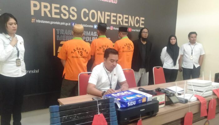 Polda Gorontalo Ringkus 3 Pelaku Jual Ilegal Jaringan Internet Telkom