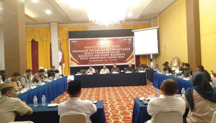 KPU Kota Gorontalo Rakor Persiapan Pendaftaran Bapaslon Pilwako
