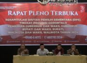 KPU Provinsi Gorontalo Gelar Rapat Pleno Terbuka Penetapan DPS