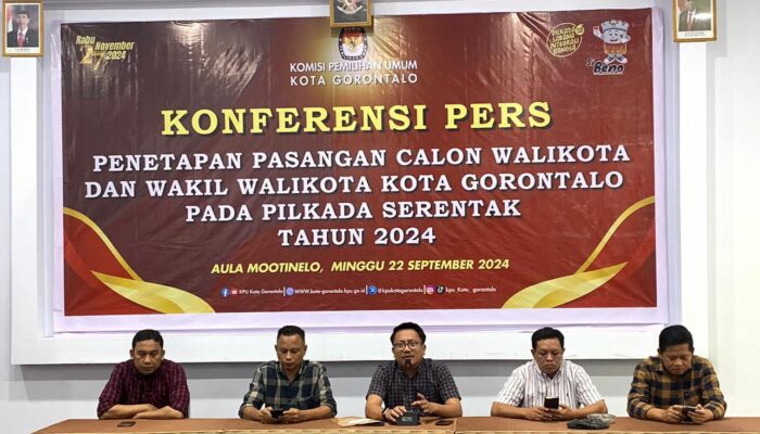 KPU Kota Gorontalo Tetapkan 4 Paslon Pilwako 2024