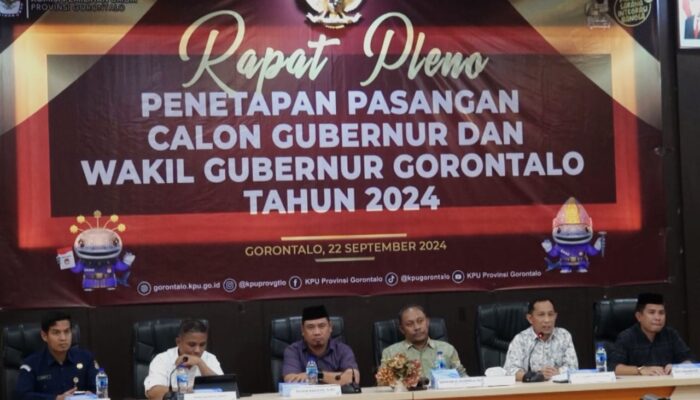 Sah! KPU Tetapkan 4 Paslon di Pilgub Gorontalo 2024