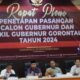 Rapat pleno penetapan Pasangan calon Gubernur dan Wakil Gubernur Gorontalo