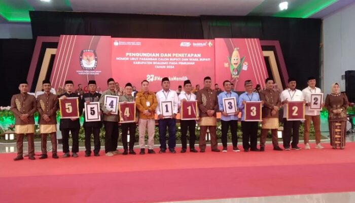 Ini Daftar Nomor Urut 5 Paslon di Pilkada Boalemo 2024