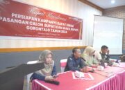 KPU Kabupaten Gorontalo Rakor Persiapan Kampanye Rapat Umum Paslon