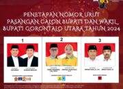 Ada Perubahan, KPU Gorontalo Utara Umumkan Nomor Urut Paslon Bupati dan Wabup