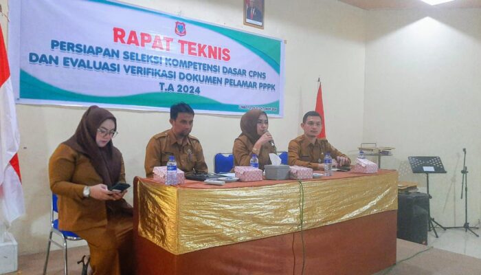 BKPSDM Rapat Evaluasi Verifikasi Dokumen Pelamar PPPK 2024