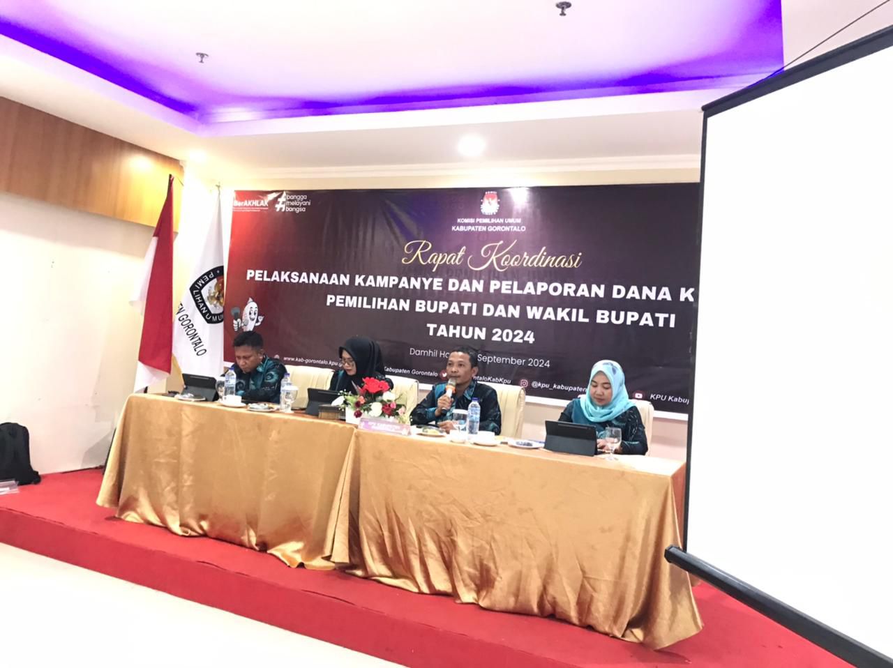 KPU Kabupaten Gorontalo Gelar Rakor Pelaksanaan dan Laporan Dana Kampanye