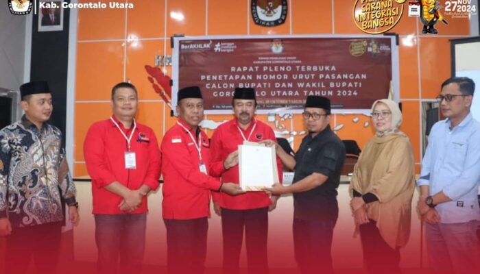 KPU Gorut Resmi Tetapkan Pasangan Ridwan-Muchsin jadi Peserta Pilkada