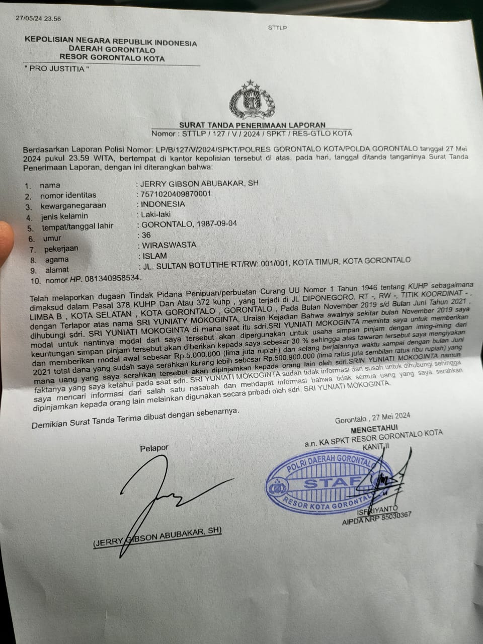 Penipuan Gorontalo