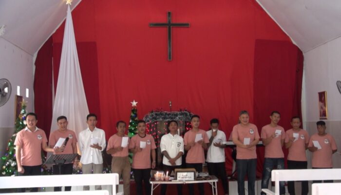 Umat Nasrani di Lapas Kelas II A Kota Gorontalo Gelar Ibadah Natal