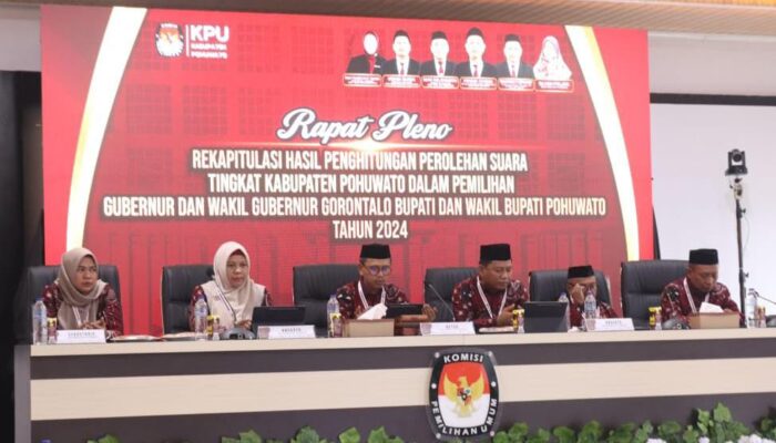 KPU Pohuwato Mulai Rekapitulasi Hasil Penghitungan Suara Pilgub dan Pilbup