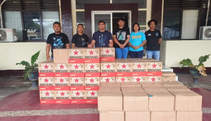 Polresta Gorontalo Kota Sita 108 Dus Minuman Beralkohol Jelang Tahun Baru