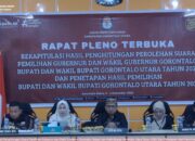 KPU Gorontalo Utara Rapat Pleno Rekapitulasi Hasil Penghitungan Suara