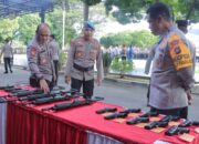 Wakapolda Gorontalo Cek Senjata Api Personel Cegah Terjadinya Pelanggaran