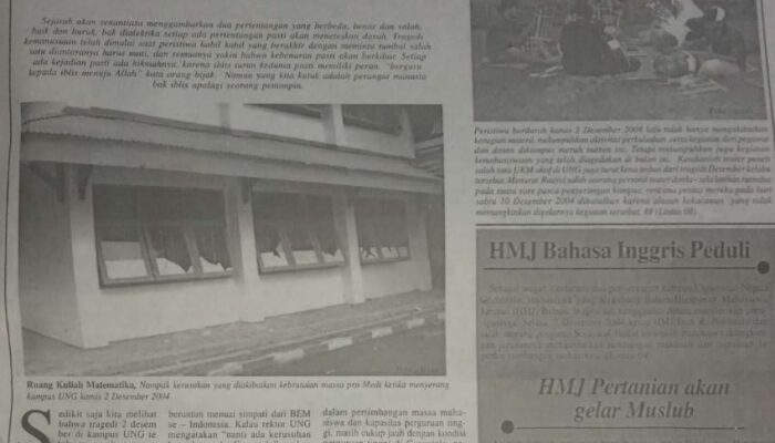 Tragedi 2 Desember Universitas Negeri Gorontalo yang Dilupakan