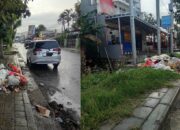 Trotoar di Ruas Jalan Kota Gorontalo jadi Tempat Pembuangan Sampah