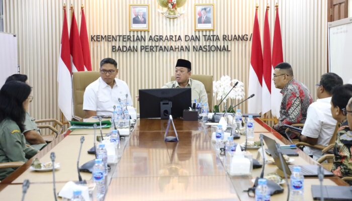 Menteri Nusron bersama Wamentan Sudaryono Bahas Intergrasi Data Pertanahan dan Pertanian