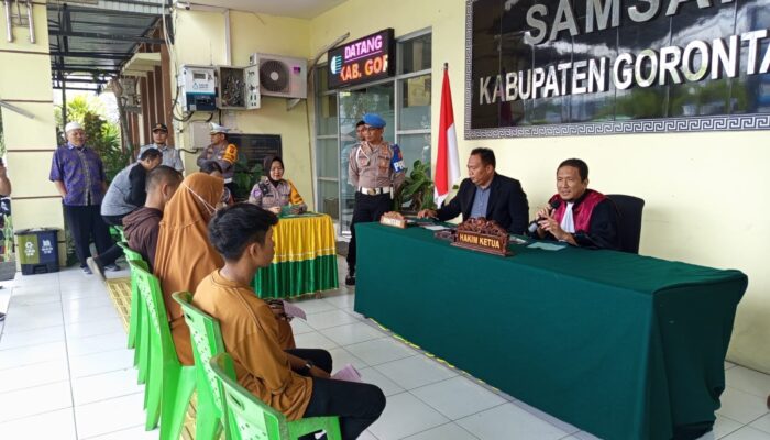 44 Pengendara Kena Tilang di Gorontalo Jalani Sidang di Tempat